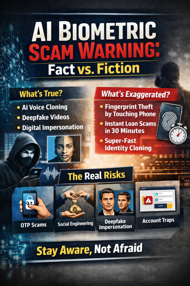Read more about the article AI Biometric Scam Warning: Fact, Fiction, and What You Really Need to Know